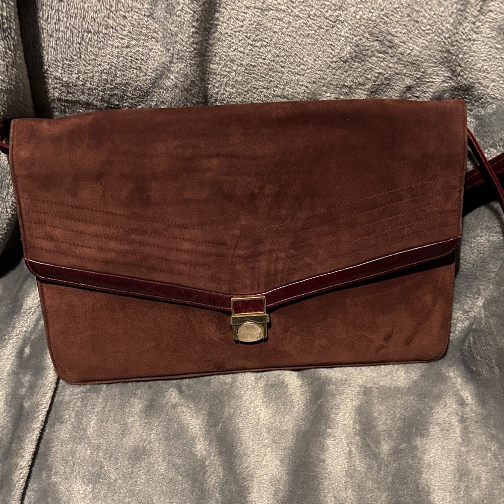 Vintage Brown Leather clutch